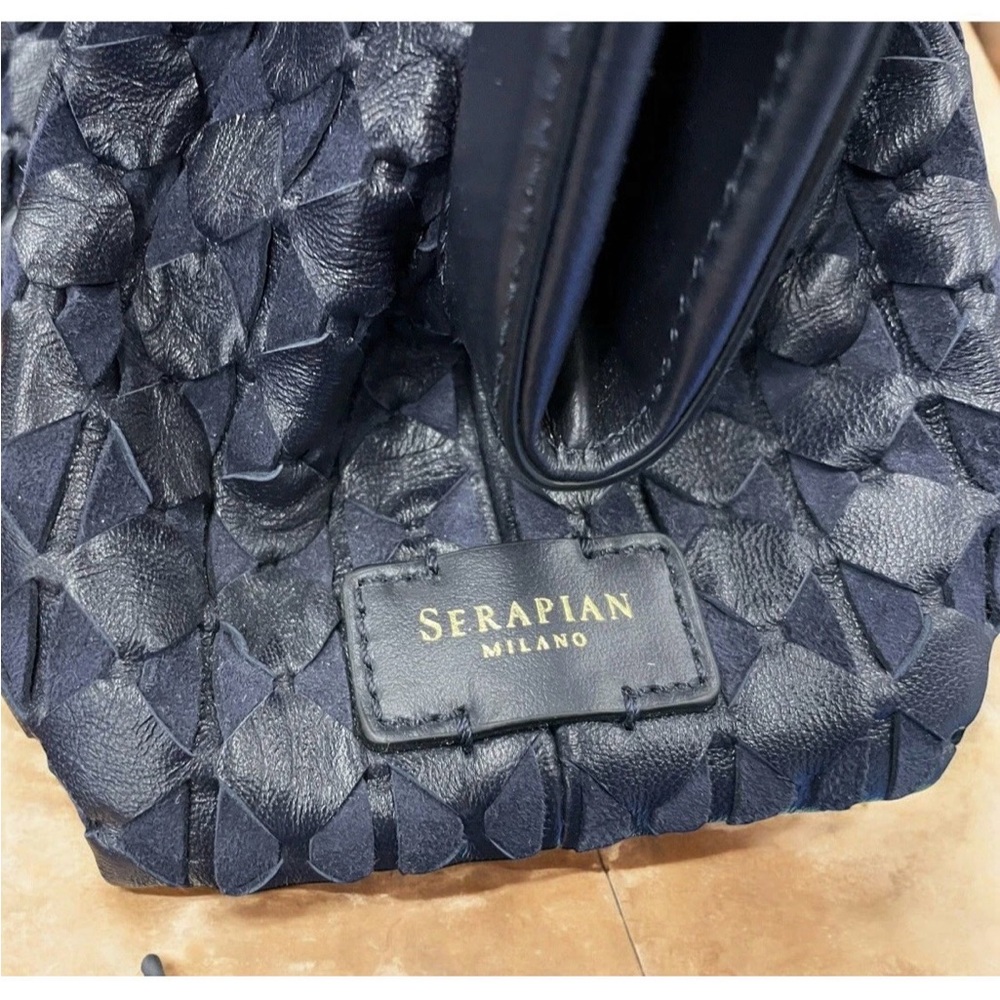 Serapian Mosaico Secret Navy Blue Clutch - Picture 5 of 8